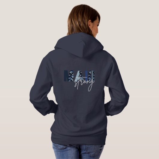 Maui Sterk Blauw Legerpatroon Hoodie (Achterkant volledig)