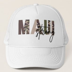 Maui Sterk Bruin Legerpatroon Trucker Hoed Trucker Pet