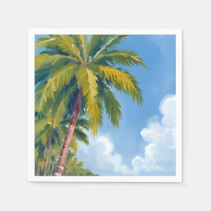 Maui-strandpalmboom-schilderij Servet