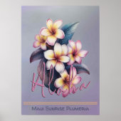 Maui Sunrise Plumeria Poster (Voorkant)