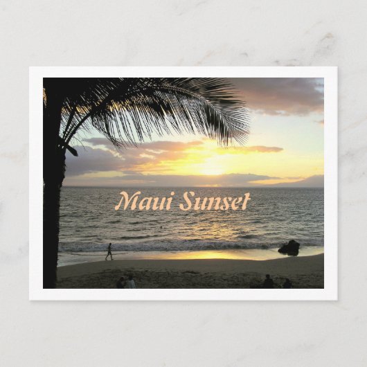 Maui Sunset, Beach Walker Briefkaart (Voorkant)