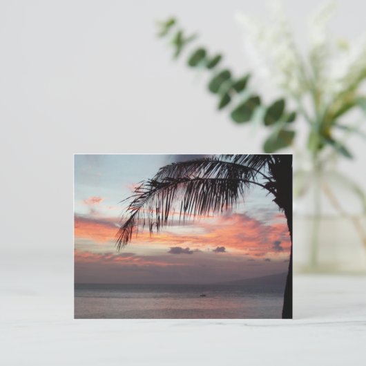 Maui Sunset Briefkaart (Staand voorkant)