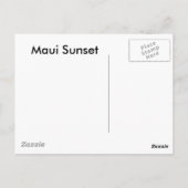 Maui Sunset Briefkaart (Achterkant)