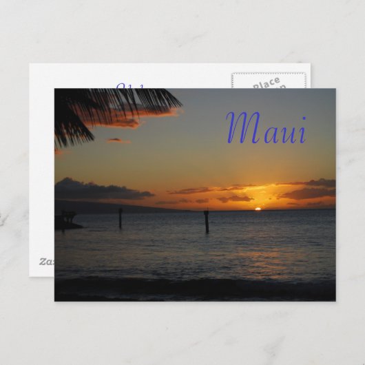 Maui Sunset Briefkaart (Voorkant / Achterkant)