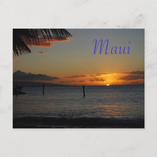 Maui Sunset Briefkaart (Voorkant)