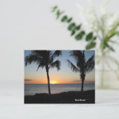 Maui Sunset Briefkaart (Staand voorkant)
