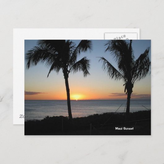 Maui Sunset Briefkaart (Voorkant / Achterkant)