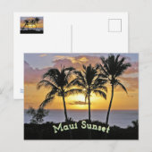Maui Sunset Briefkaart (Voorkant / Achterkant)