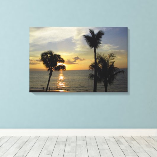 Maui Sunset Canvas Afdruk (Insitu (Houten vloer))
