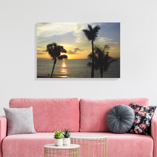 Maui Sunset Canvas Afdruk (Insitu (Woonkamer))