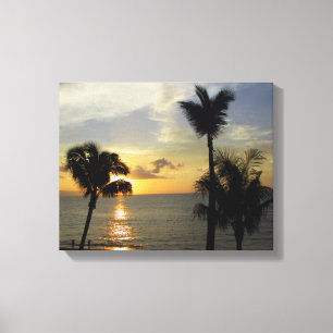 Maui Sunset Canvas Afdruk