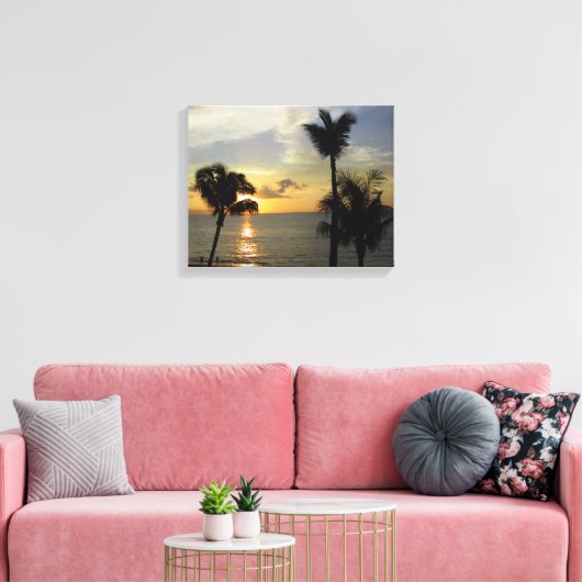 Maui Sunset Canvas Afdruk (Insitu (Woonkamer))