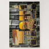 Maui Sunset Graphics op Bamboe Achtergrond Legpuzzel (Verticaal)