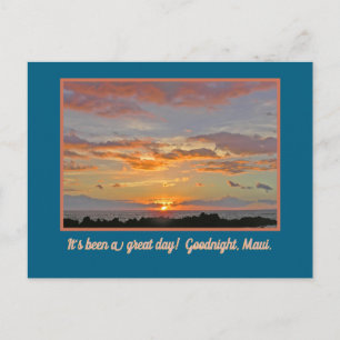MAUI SUNSET/HET EIND VAN EEN ANDERE GROTE DAG IN M BRIEFKAART