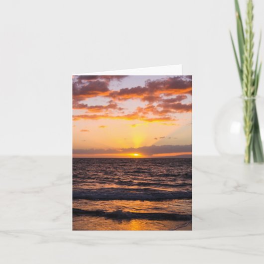 Maui Sunset Notecard Kaart (Voorkant)