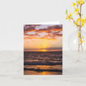 Maui Sunset Notecard Kaart (Gele Bloem)