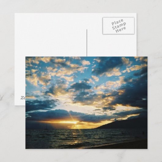 Maui Sunset Post Card Briefkaart (Voorkant / Achterkant)