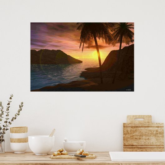 Maui Sunset Poster (Keuken)