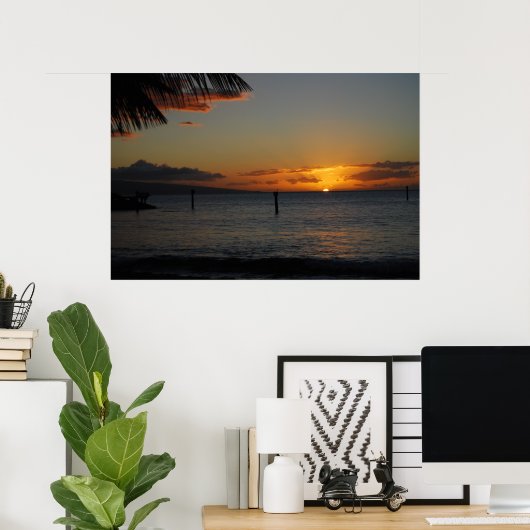 Maui Sunset Poster (Thuiskantoor)