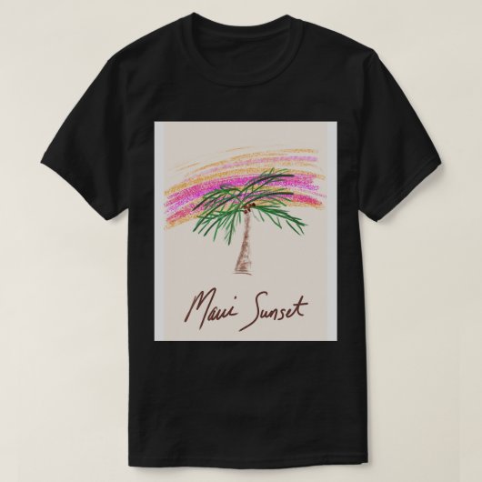 Maui Sunset T-shirt (Design voorkant)