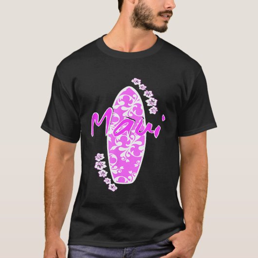 Maui Surf Hibiscusbloem T-shirt (Voorkant)