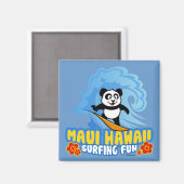 Maui Surfing Panda Magneet (Voorkant / Achterkant)