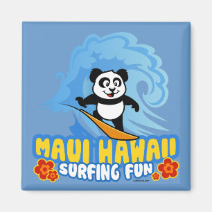 Maui Surfing Panda Magneet