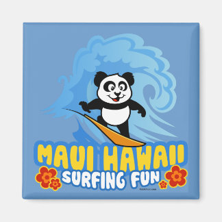 Maui Surfing Panda Magneet