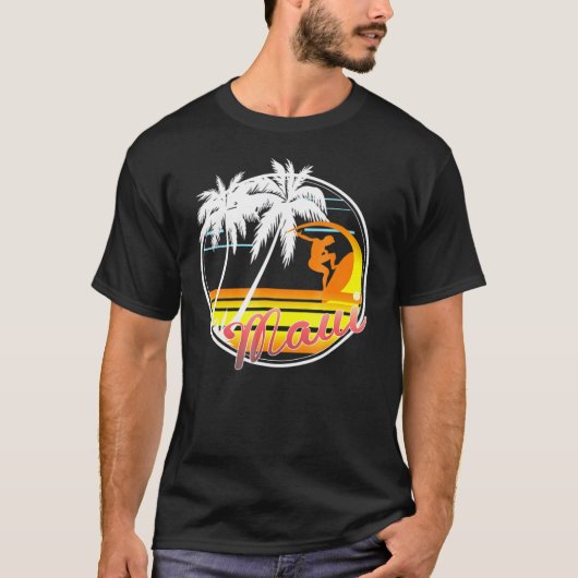Maui Surfing - T-shirt Surf Hawaii (Voorkant)
