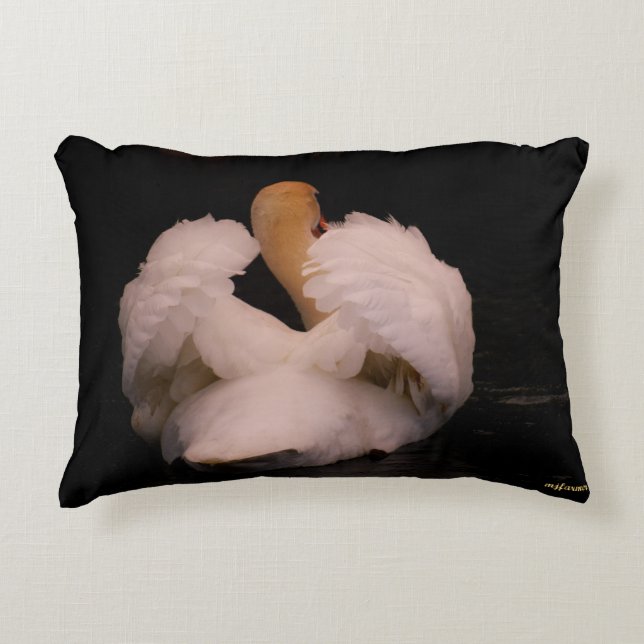 Maui Swan Accent Pillow Kussen (Voorkant)
