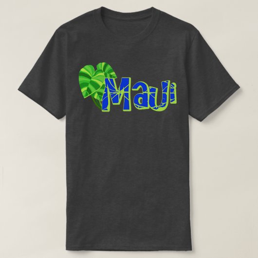 Maui Taro Plant verlaat Hawaii Thirt T-shirt (Design voorkant)