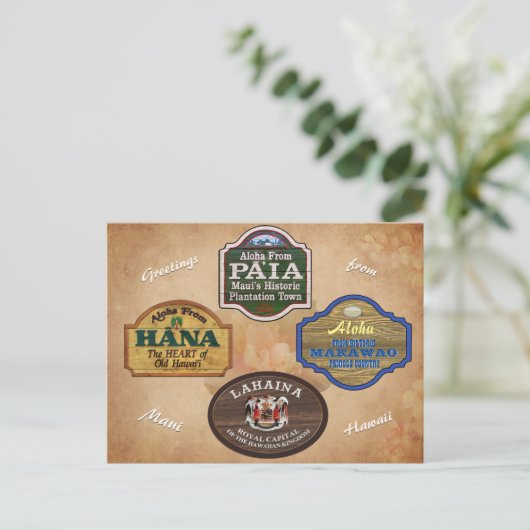 Maui Towns Briefkaart (Staand voorkant)
