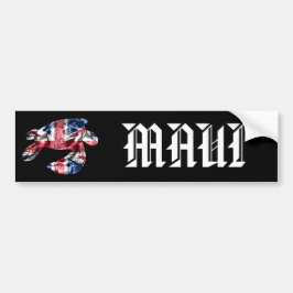 MAUI - Tribal Honu HIFlag Bumpersticker