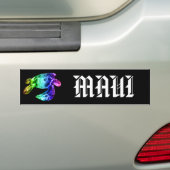 MAUI - Tribal Honu Rainbow Bumpersticker (Op auto)