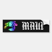 MAUI - Tribal Honu Rainbow Bumpersticker (Voorkant)