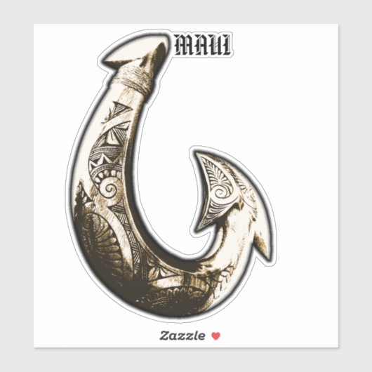 Maui Tribal Hook Sticker (Vel)