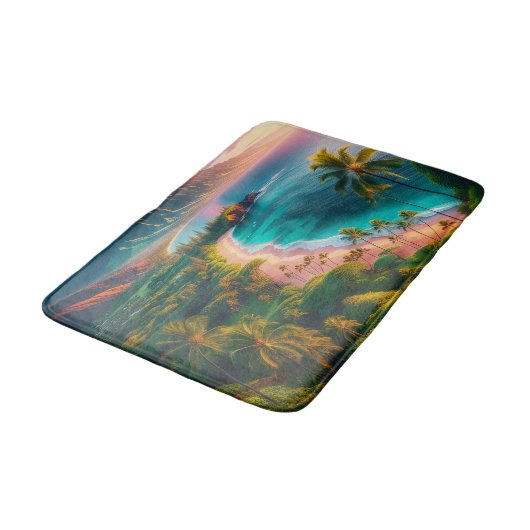 Maui Tropical Hawaiian Island Badmat (Gekanteld)
