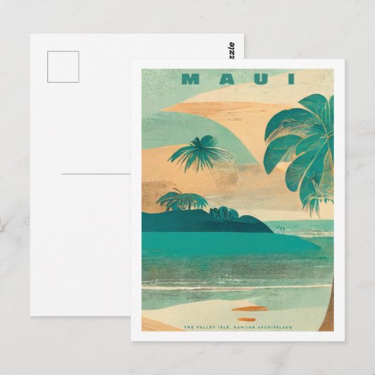  Maui Tropical Island Travel Briefkaart (Voorkant / Achterkant)
