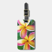 Maui Tropical Plumeria Flowers Bagagelabel (Voorkant verticaal)