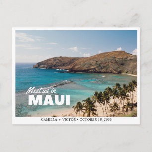 Maui Trouw QR Code Strand Save the Date Briefkaart