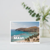 Maui Trouw QR Code Strand Save the Date Briefkaart (Staand voorkant)