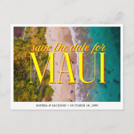 Maui Trouw Save the Date Retro Hawaï Briefkaart