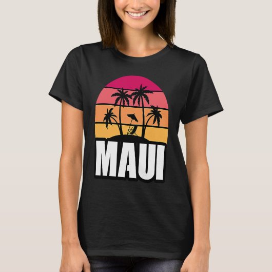 Maui Vacation Beach Souvenir T-shirt (Voorkant)