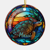 Maui Vakantie Souvenir Keramisch Ornament (Voorkant)