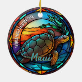 Maui Vakantie Souvenir Keramisch Ornament (Achterkant)