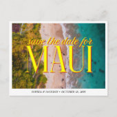 Maui Wedding Save the Date Retro Hawaii Briefkaart (Voorkant)