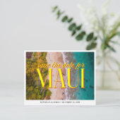 Maui Wedding Save the Date Retro Hawaii Briefkaart (Staand voorkant)