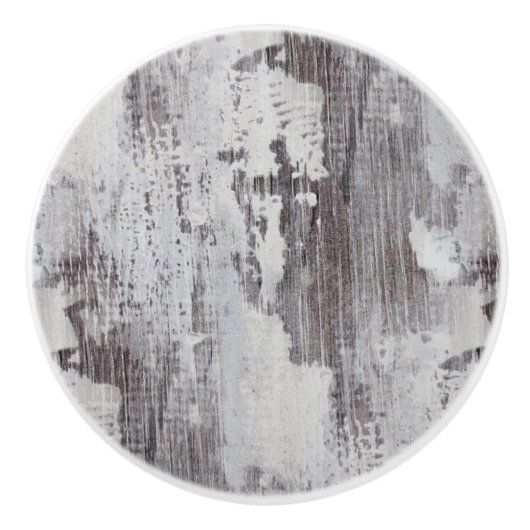 Maui Whitewash-out hout van eikenhout Keramische Knop (Voorkant)