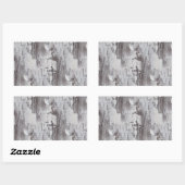 Maui Whitewash-out hout van eikenhout Rechthoekige Sticker (Vel)