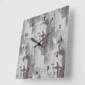 Maui Whitewash-out hout van eikenhout Vierkante Klok (Hoek)